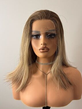 Luxury 16” Human Hair Jewish Wig / Sheitel | 13x4 Lace Front